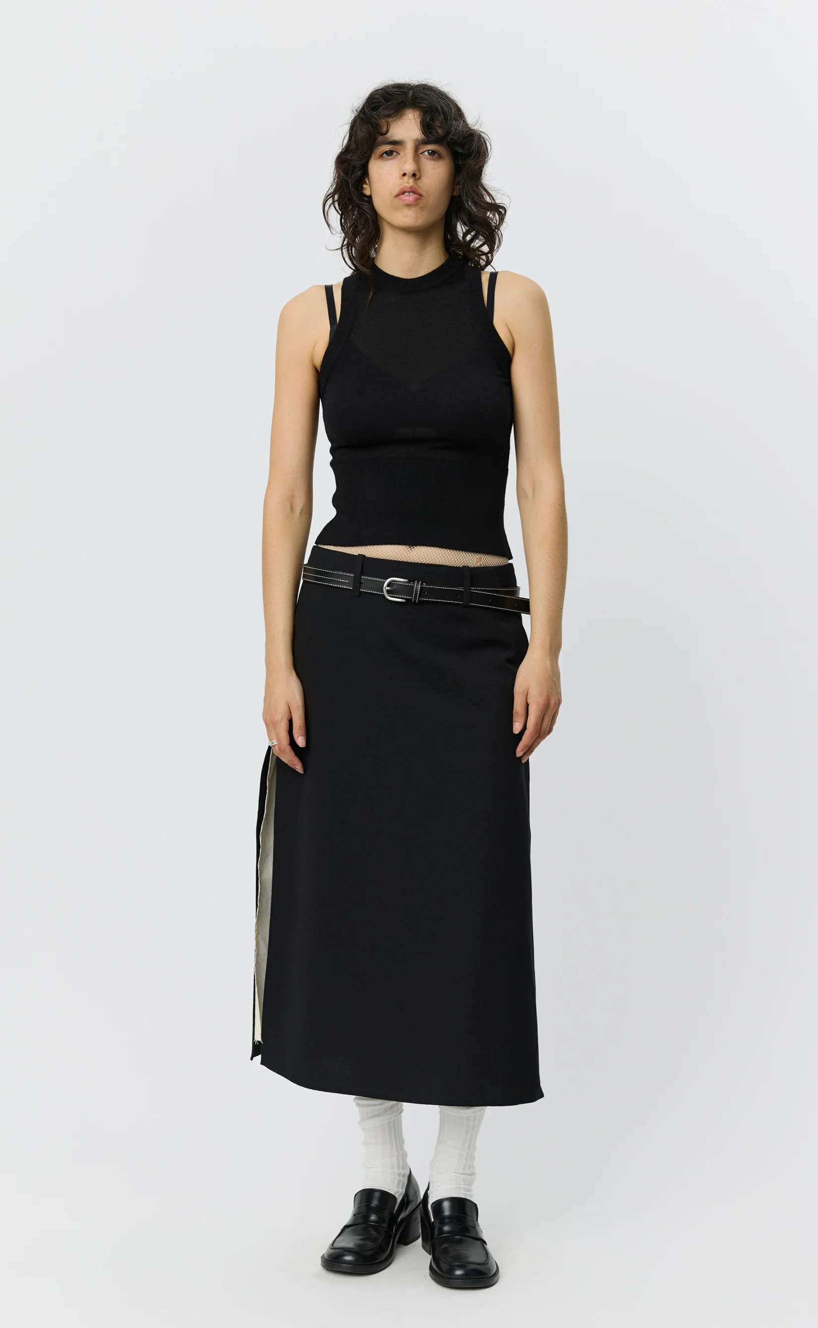 Appointment Top - Black Merino Silk