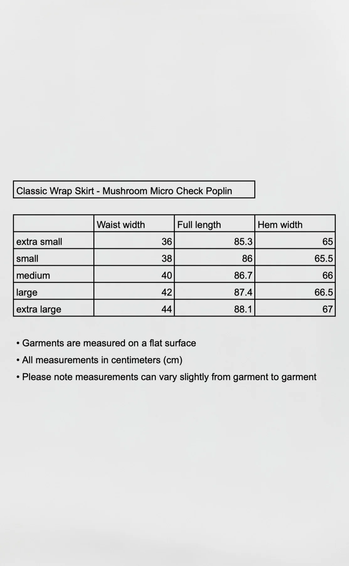 Classic Wrap Skirt - Mushroom Micro Check Poplin - Image 6