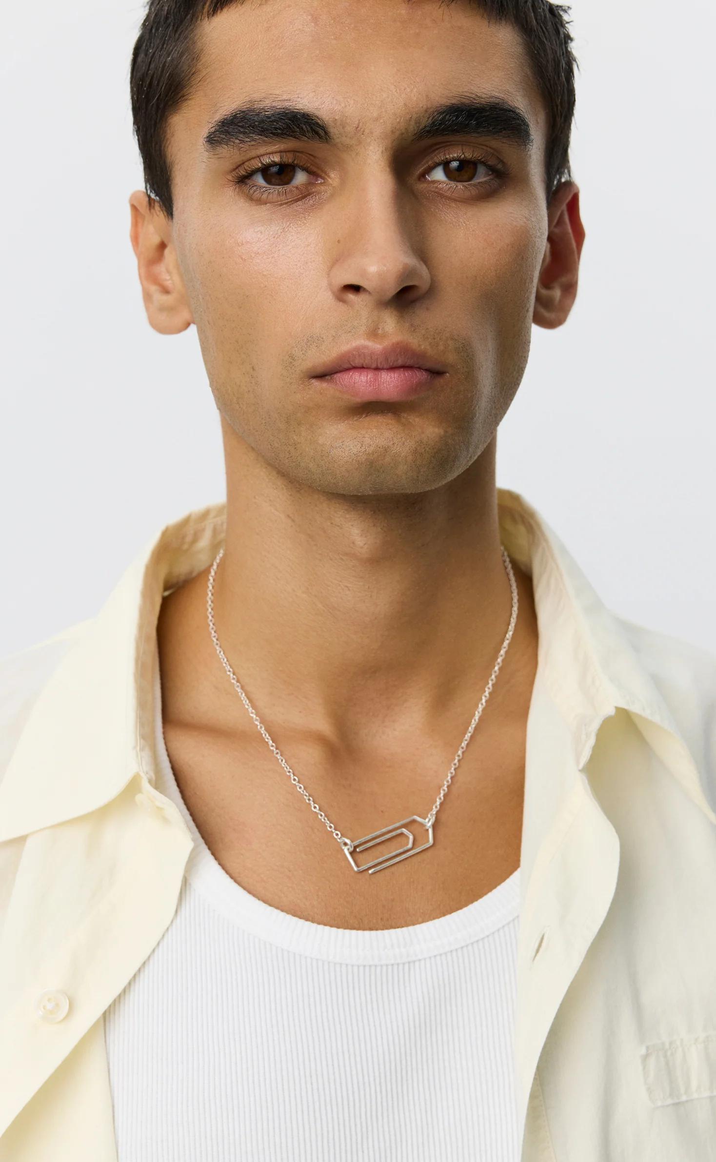 Clip Necklace - Brushed Silver - Image 3