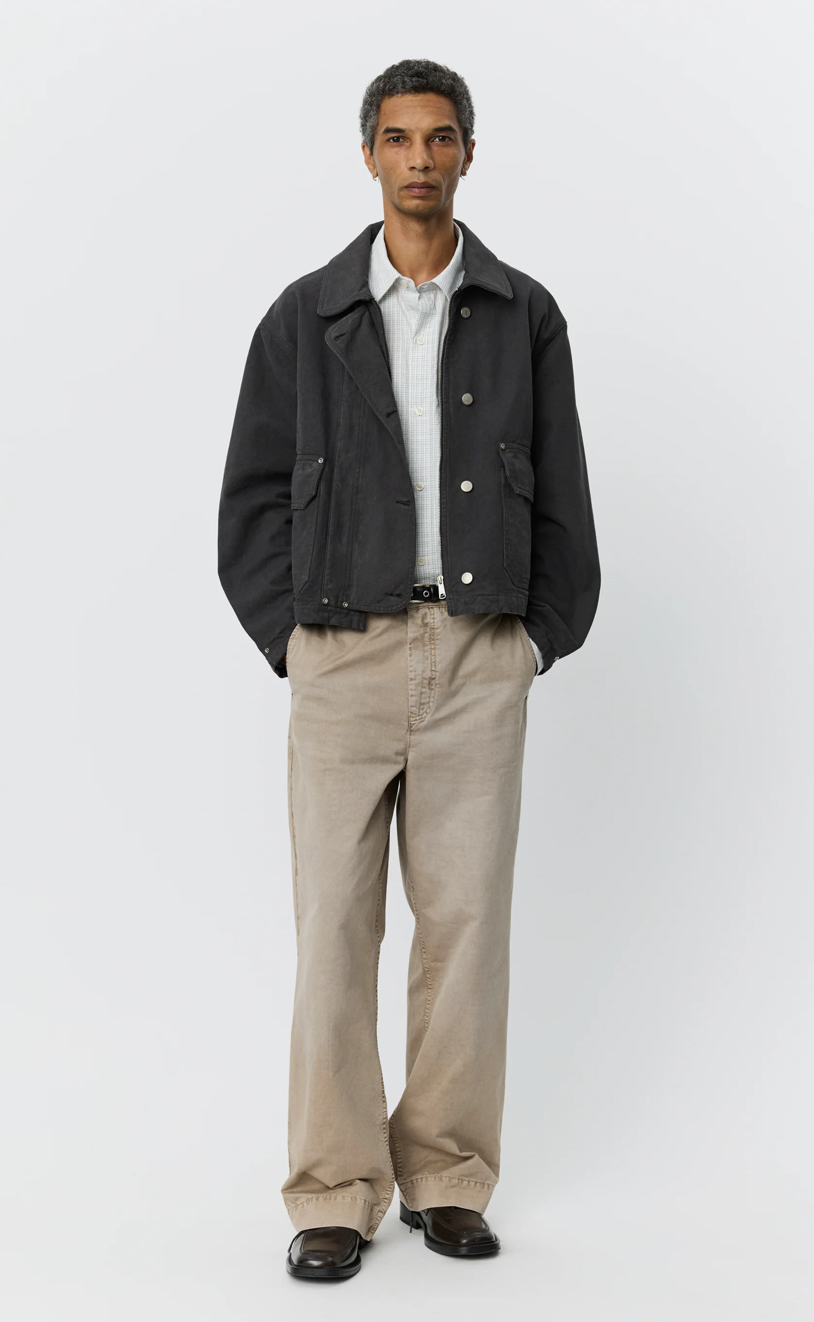 Courier Jacket - Washed Grey Canvas