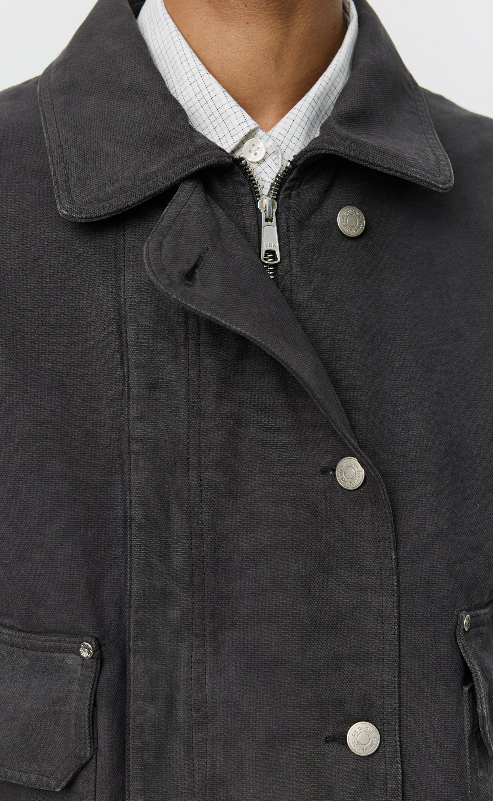 Courier Jacket - Washed Grey Canvas - Image 8