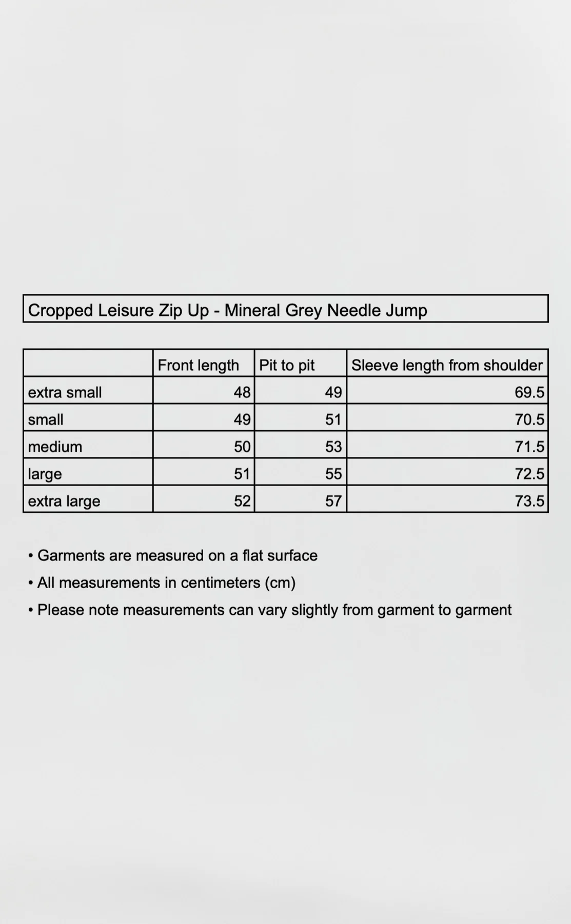Cropped Leisure Zip Up - Mineral Grey Needle Jump - Image 6