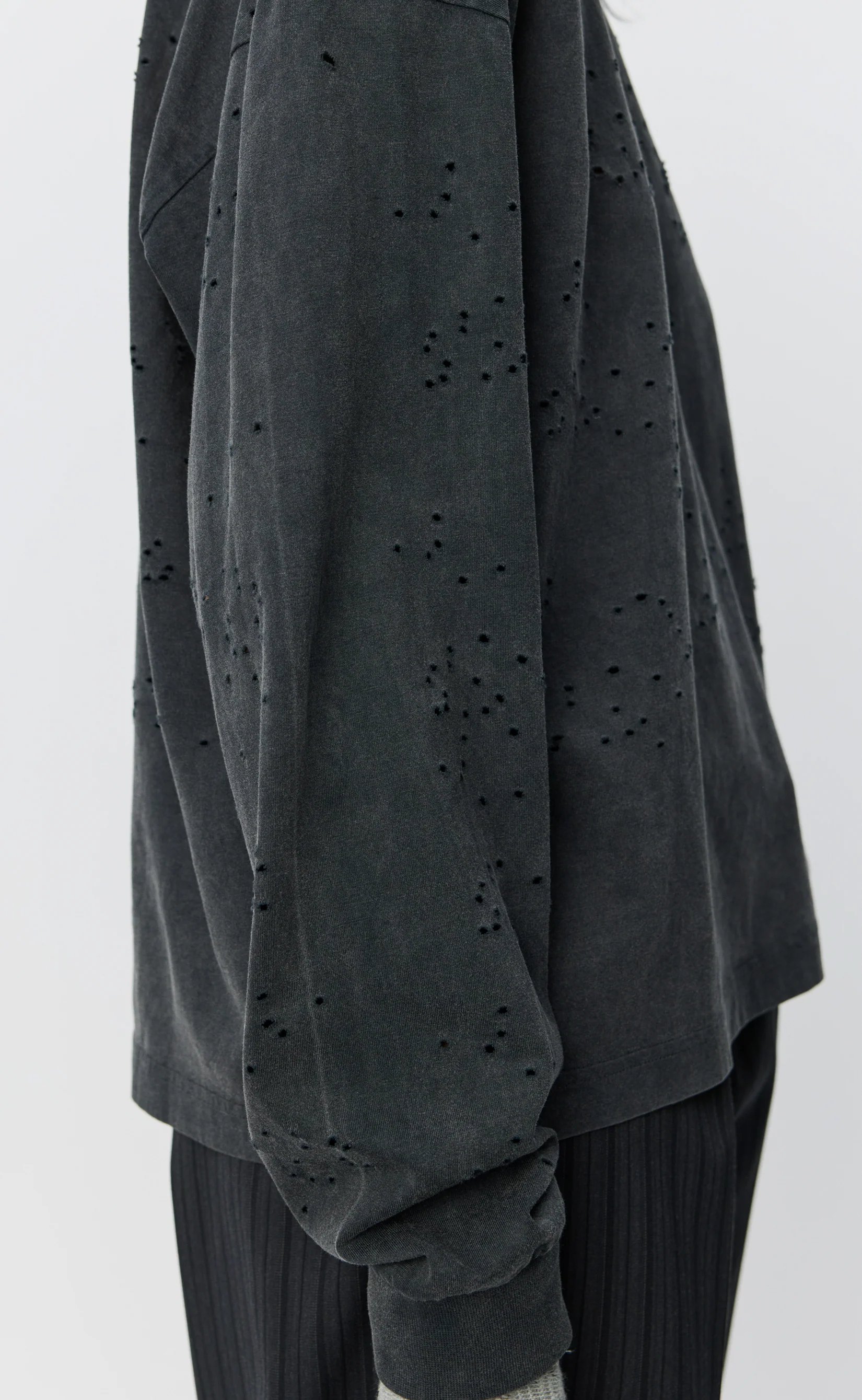 Cropped Relaxed LS Tee - Fault and Fracture - Image 5