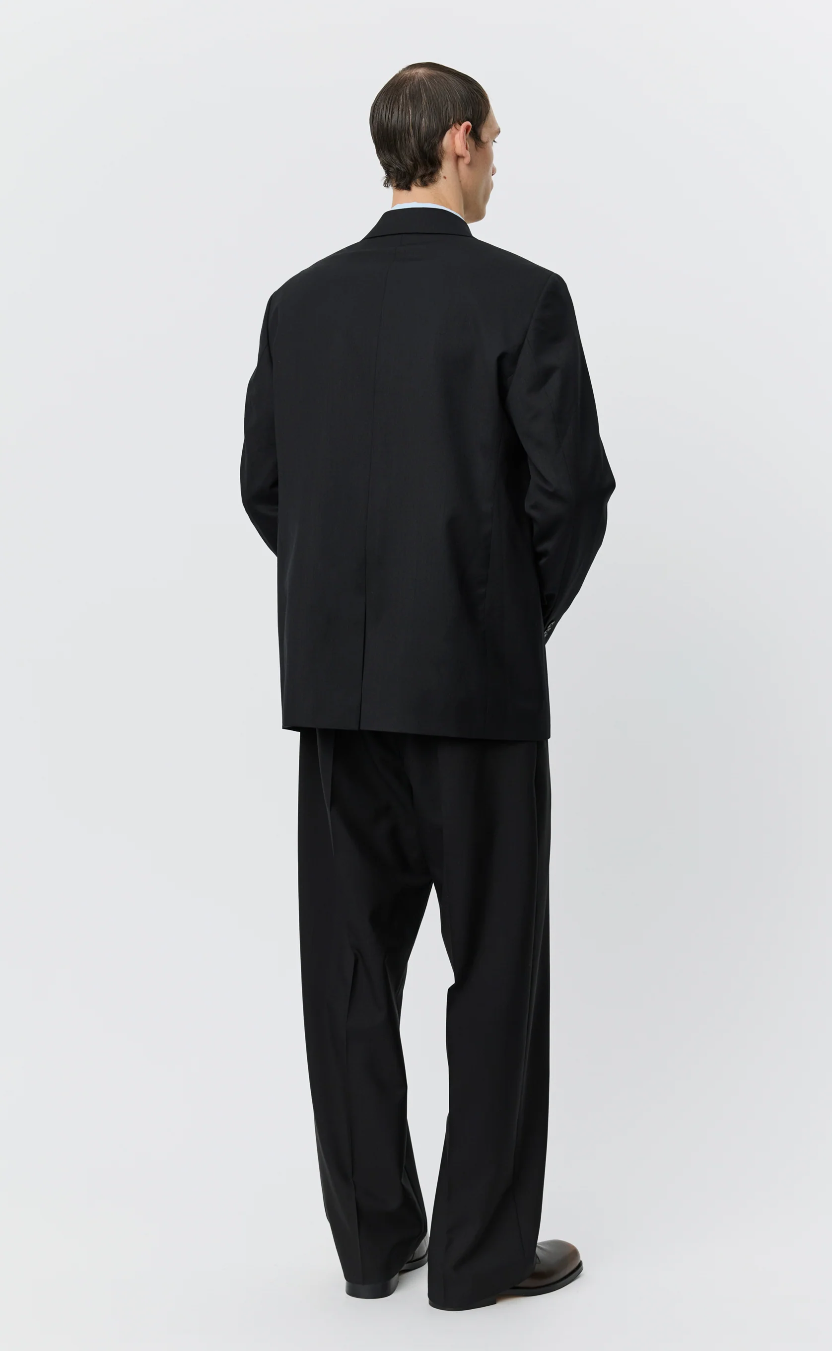 Double Breasted Blazer - Black Tropical Wool - Image 3