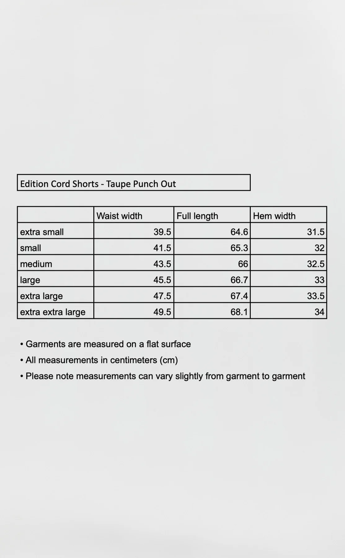 Edition Cord Shorts - Taupe Punch Out - Image 6