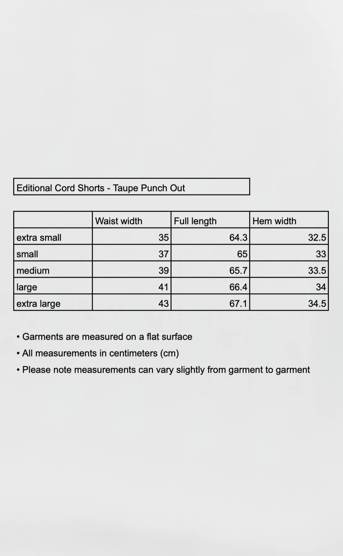 Editional Cord Shorts - Taupe Punch Out - Image 5