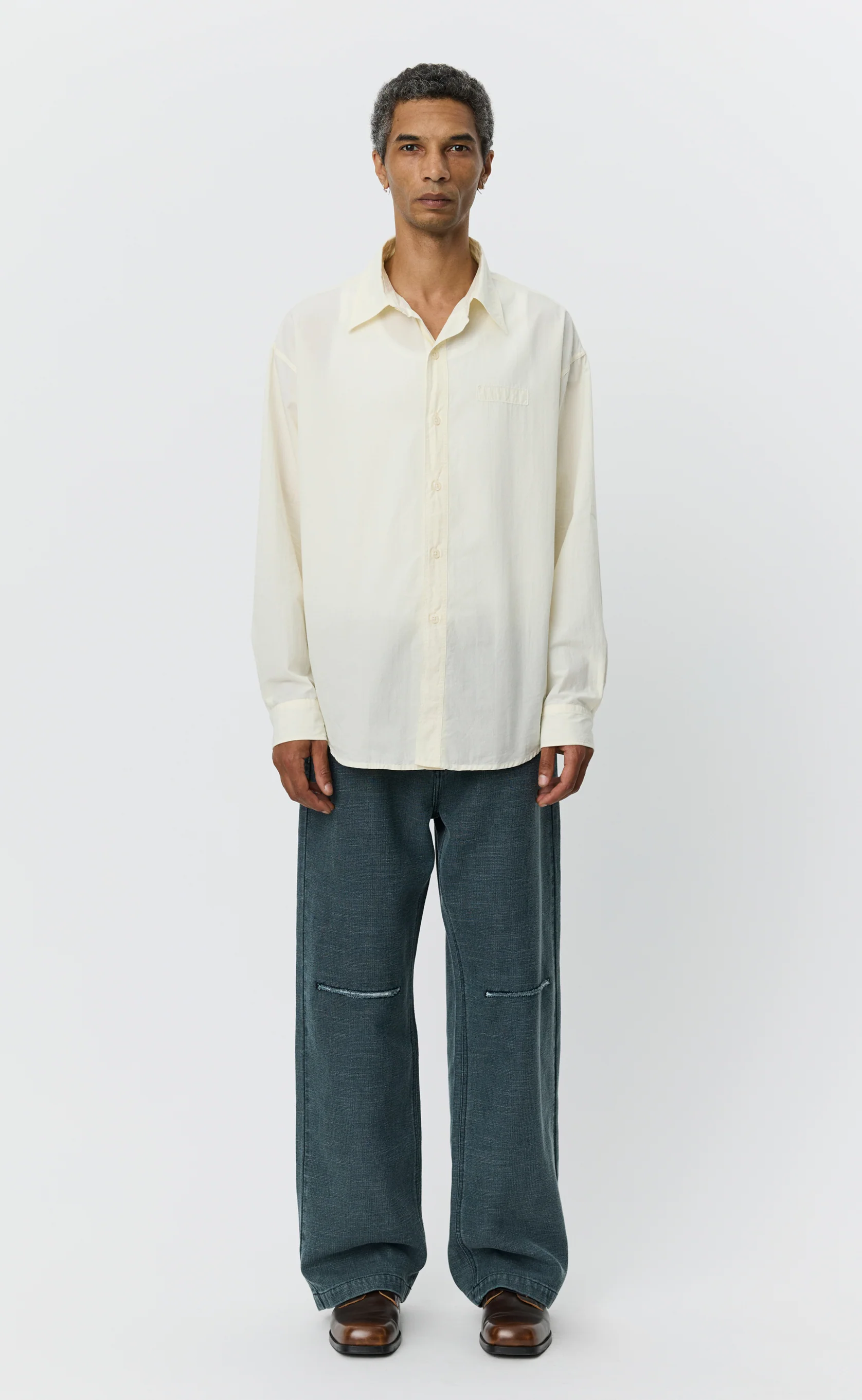 Essay Shirt - Off White Micro Check
