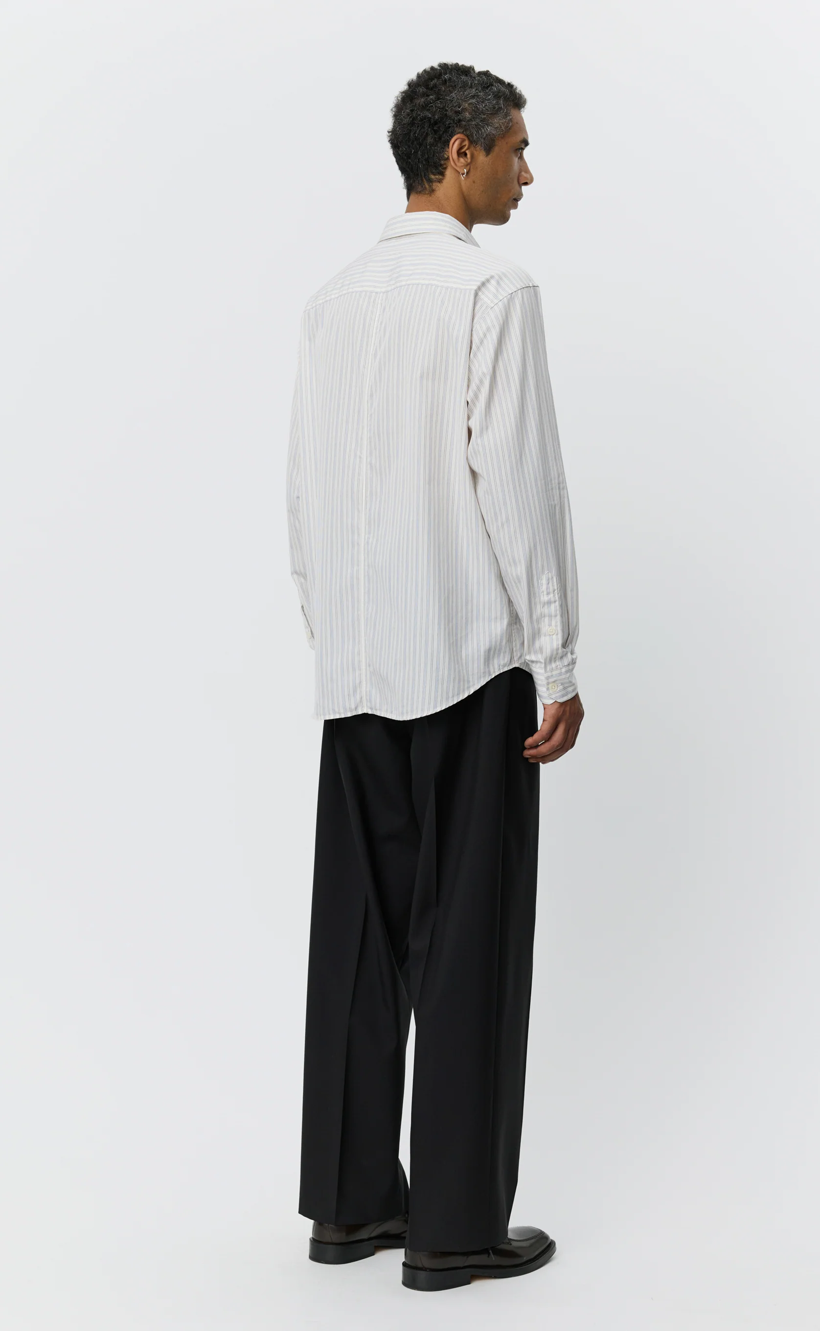 Evening Shirt - Off White Business Stripe - Image 3