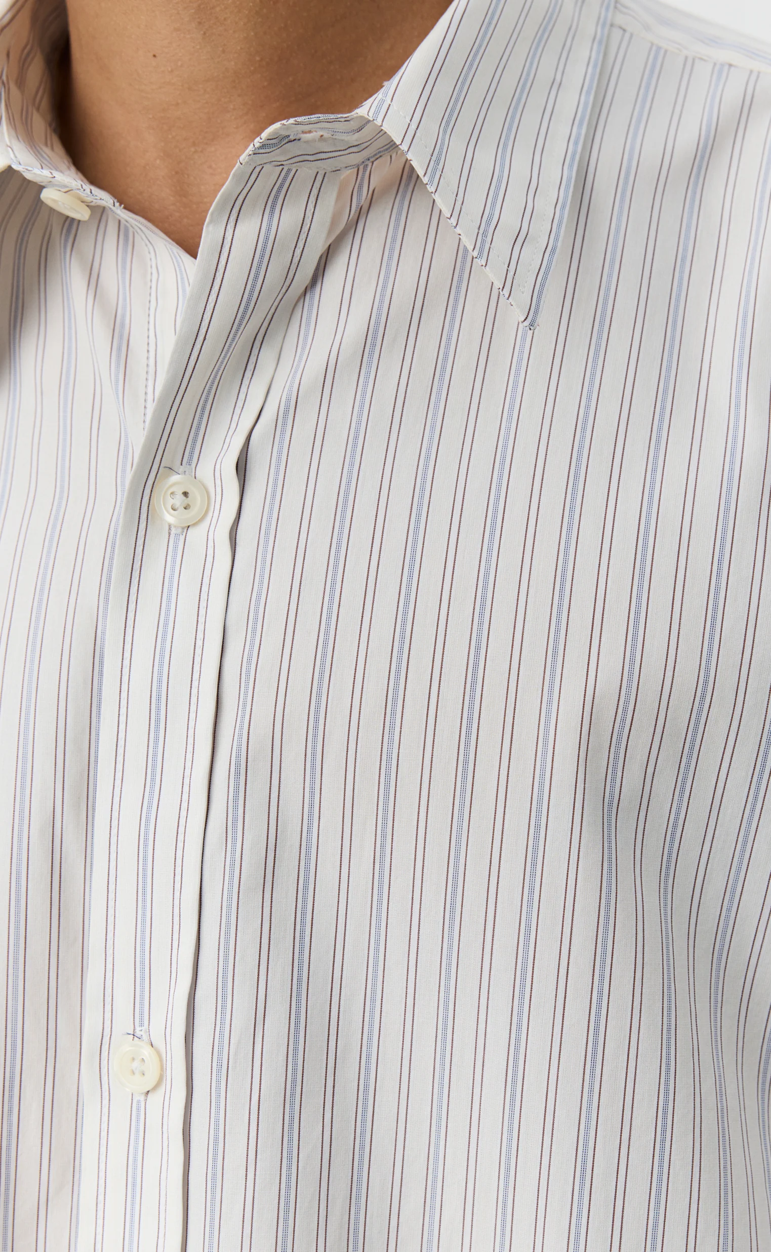 Evening Shirt - Off White Business Stripe - Image 5