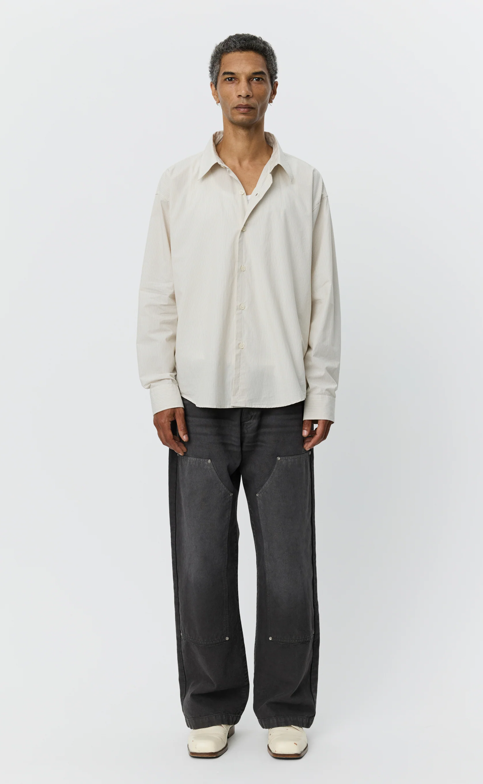 Exact Shirt - Pale Office Stripe