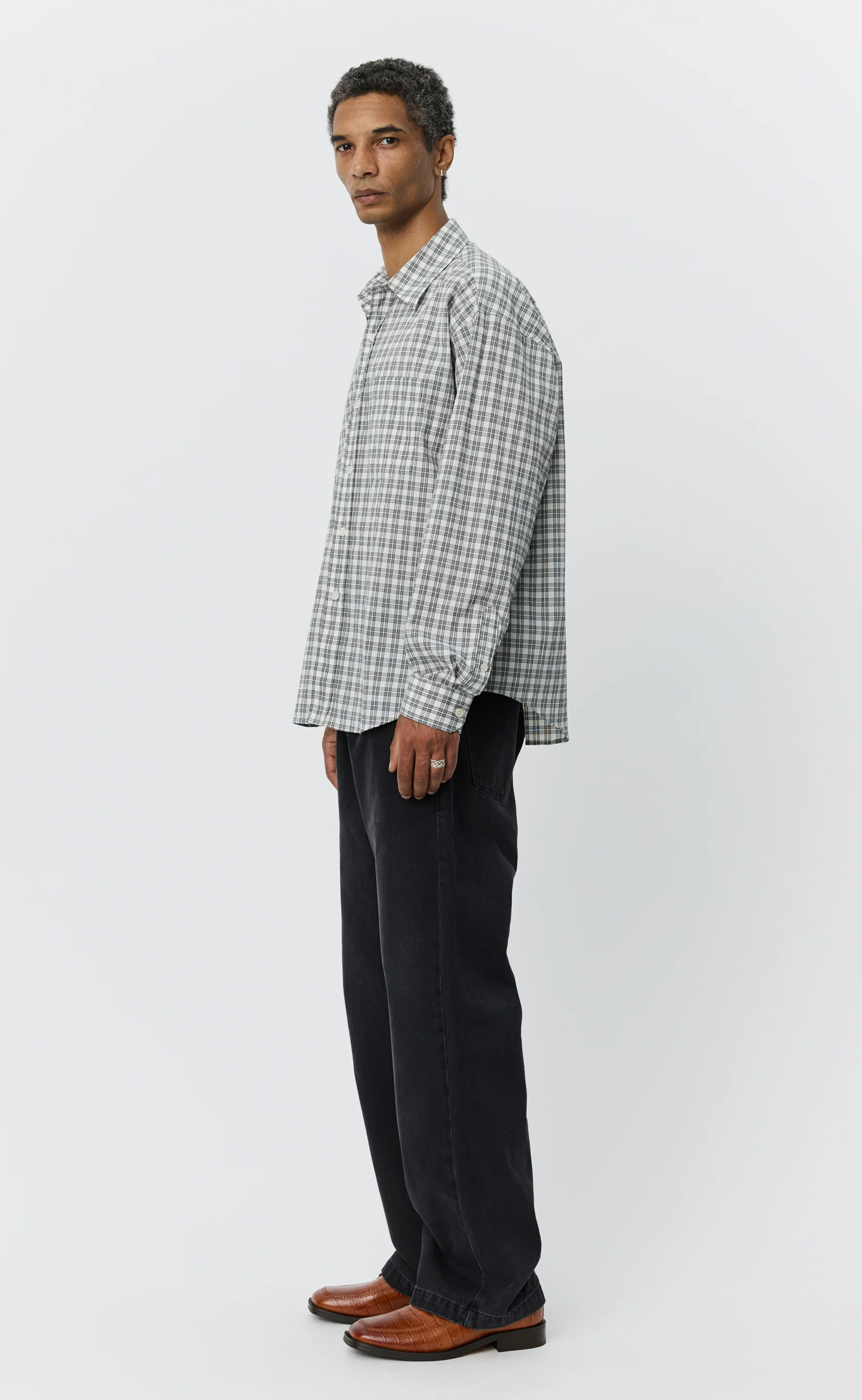 Executive Shirt - Off White Check - Image 2