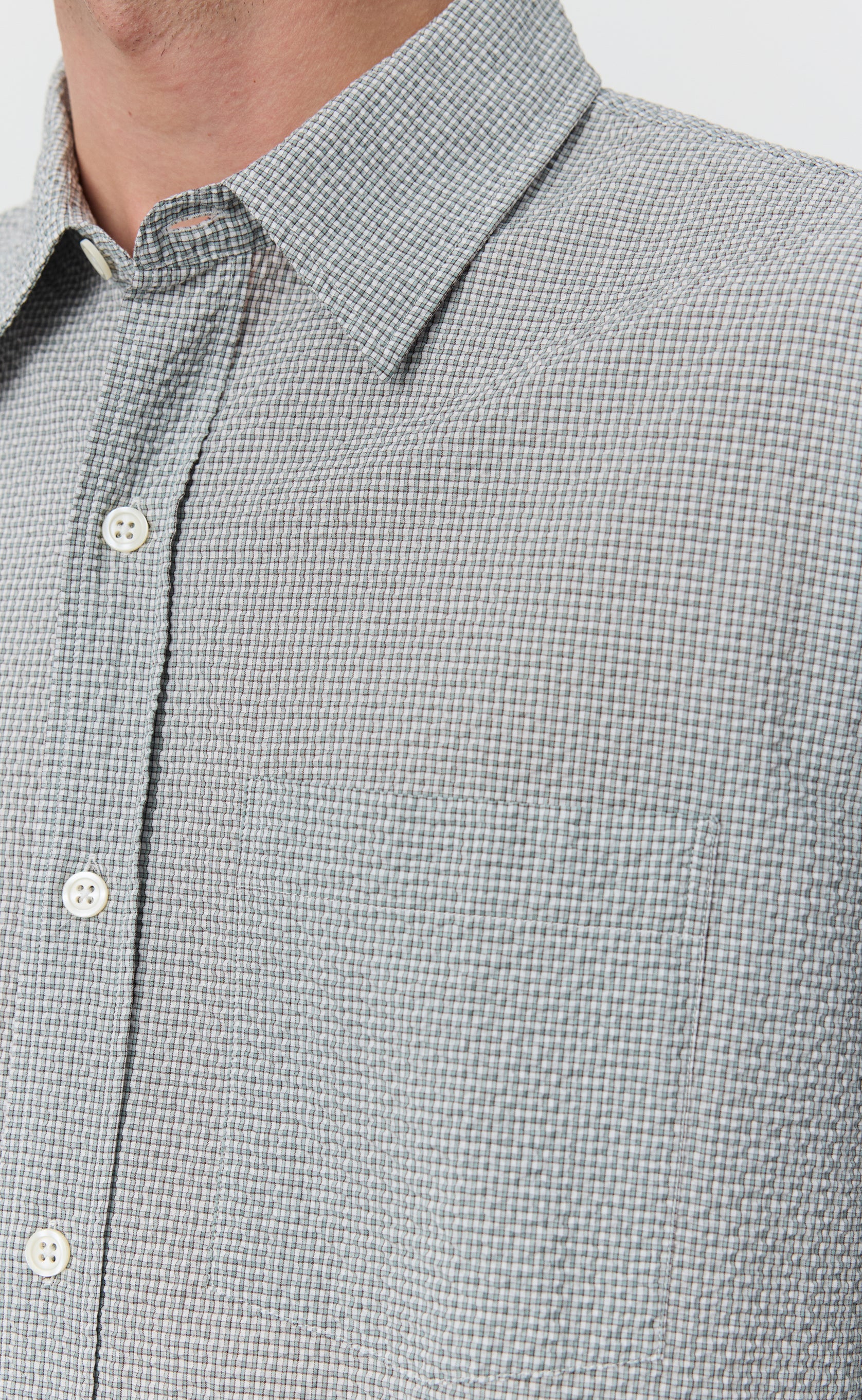 Executive Shirt - Textured Bottle Grey Check - Image 4