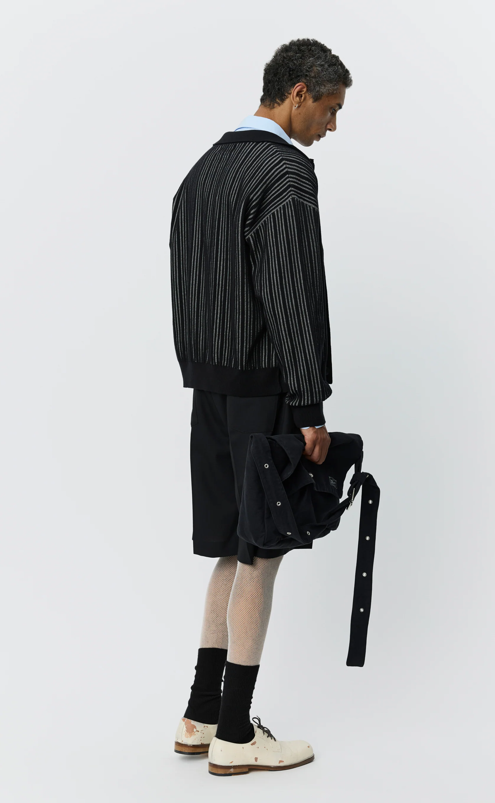 Formal Cardigan - Black Stripe - Image 4