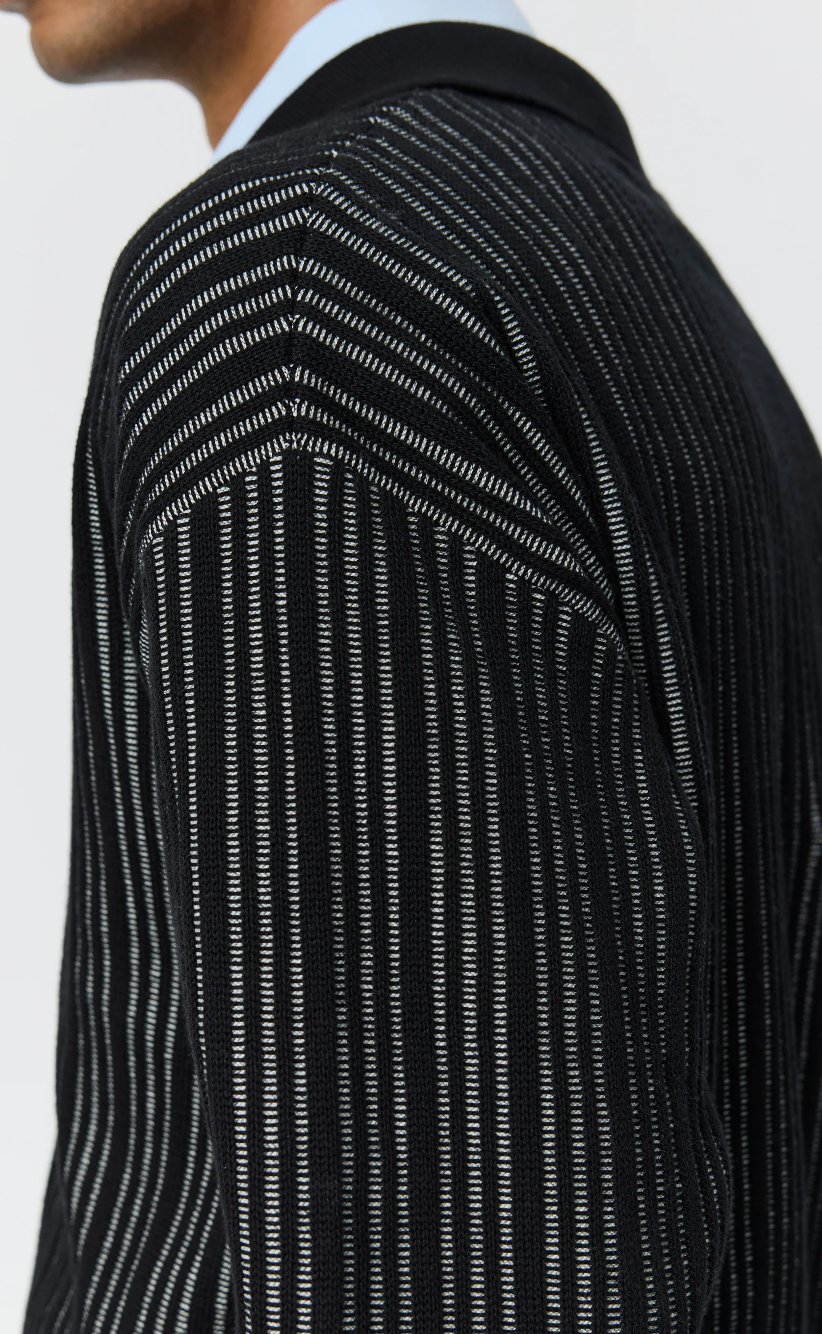 Formal Cardigan - Black Stripe - Image 5
