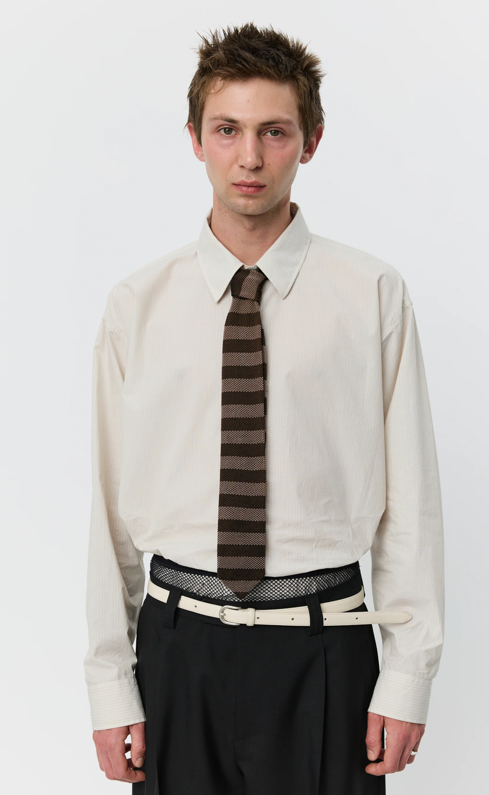 Formal Tie - Brown Candy Stripe - Image 2