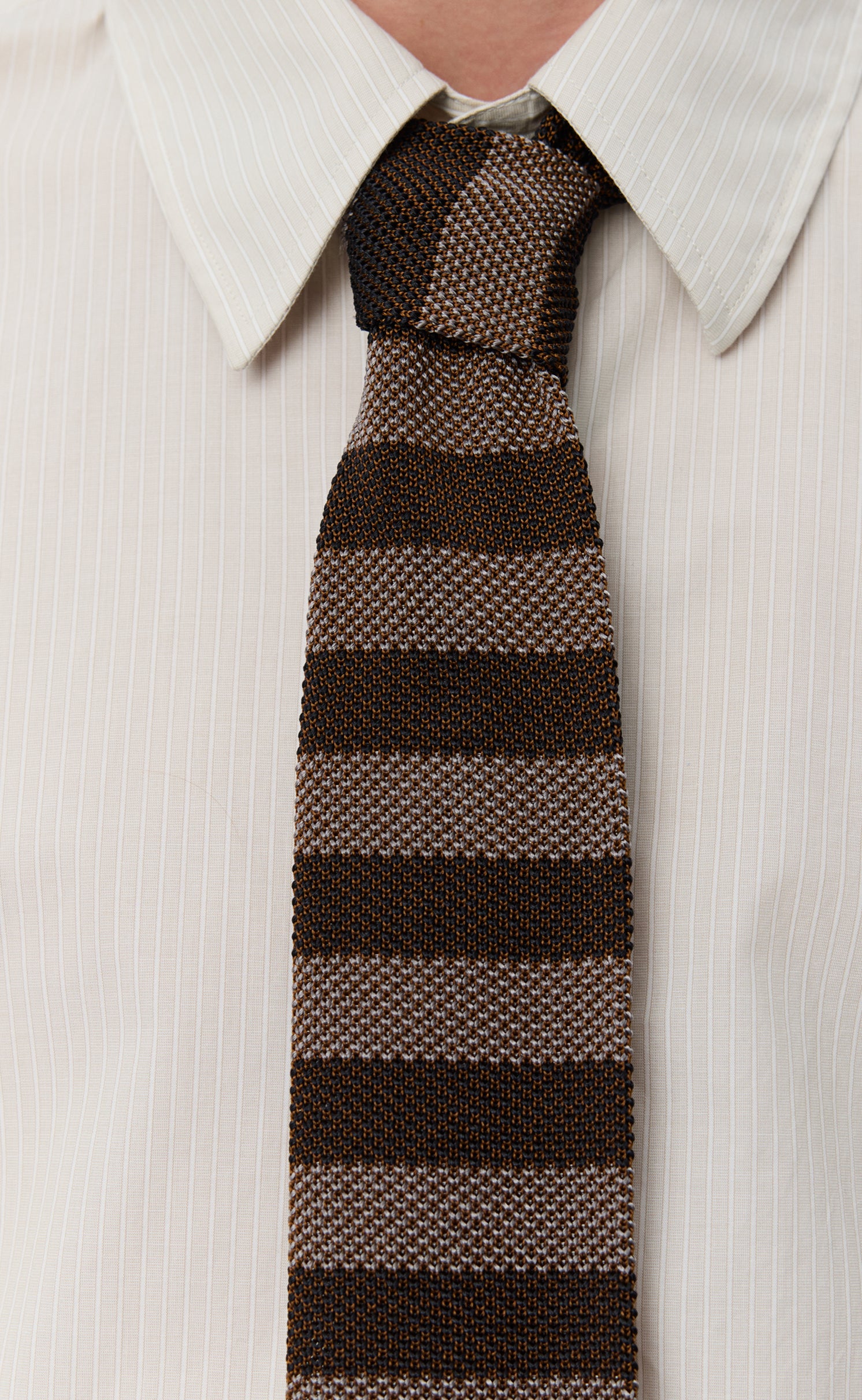 Formal Tie - Brown Candy Stripe - Image 3