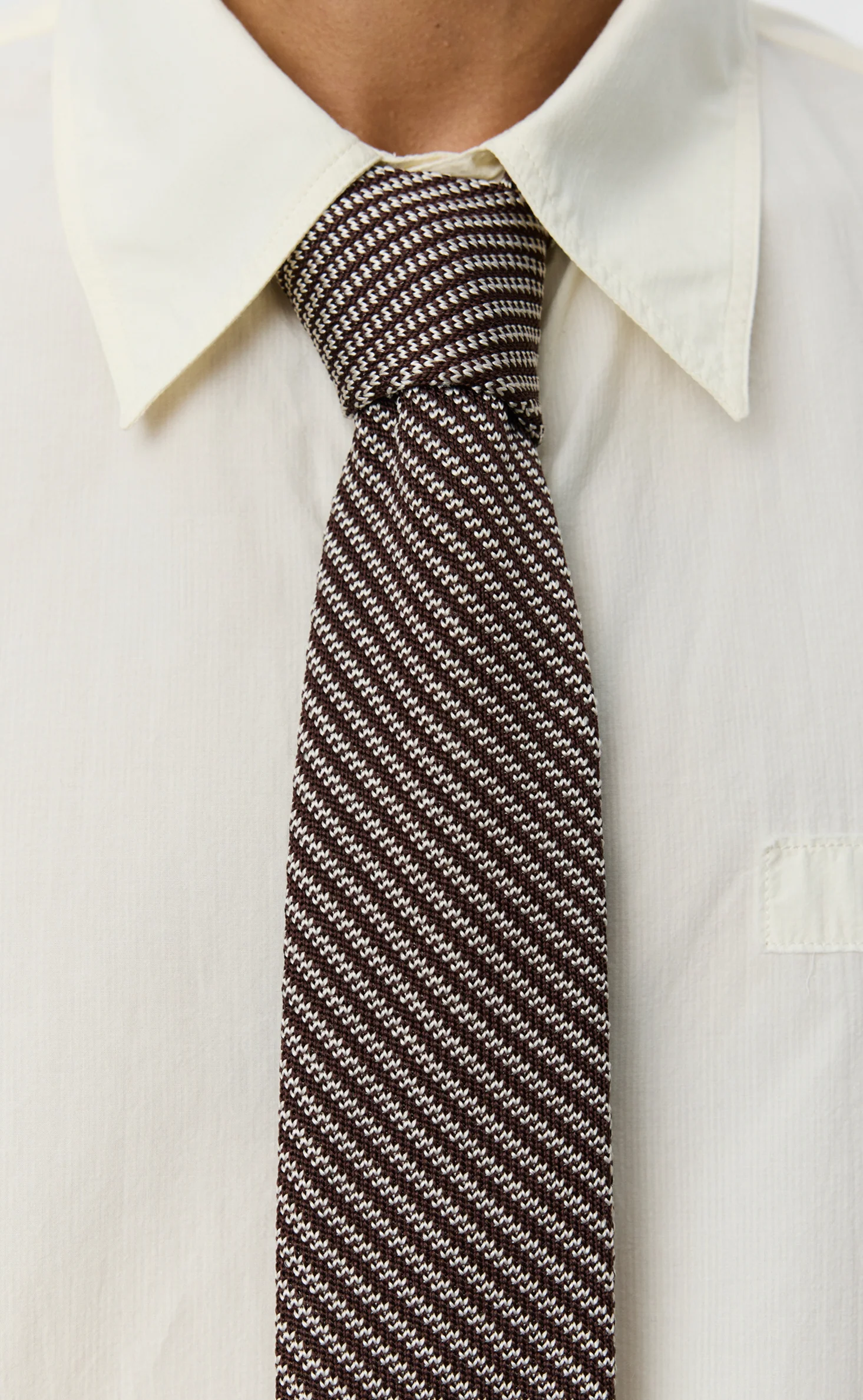 Formal Tie - Brown Stripe - Image 3