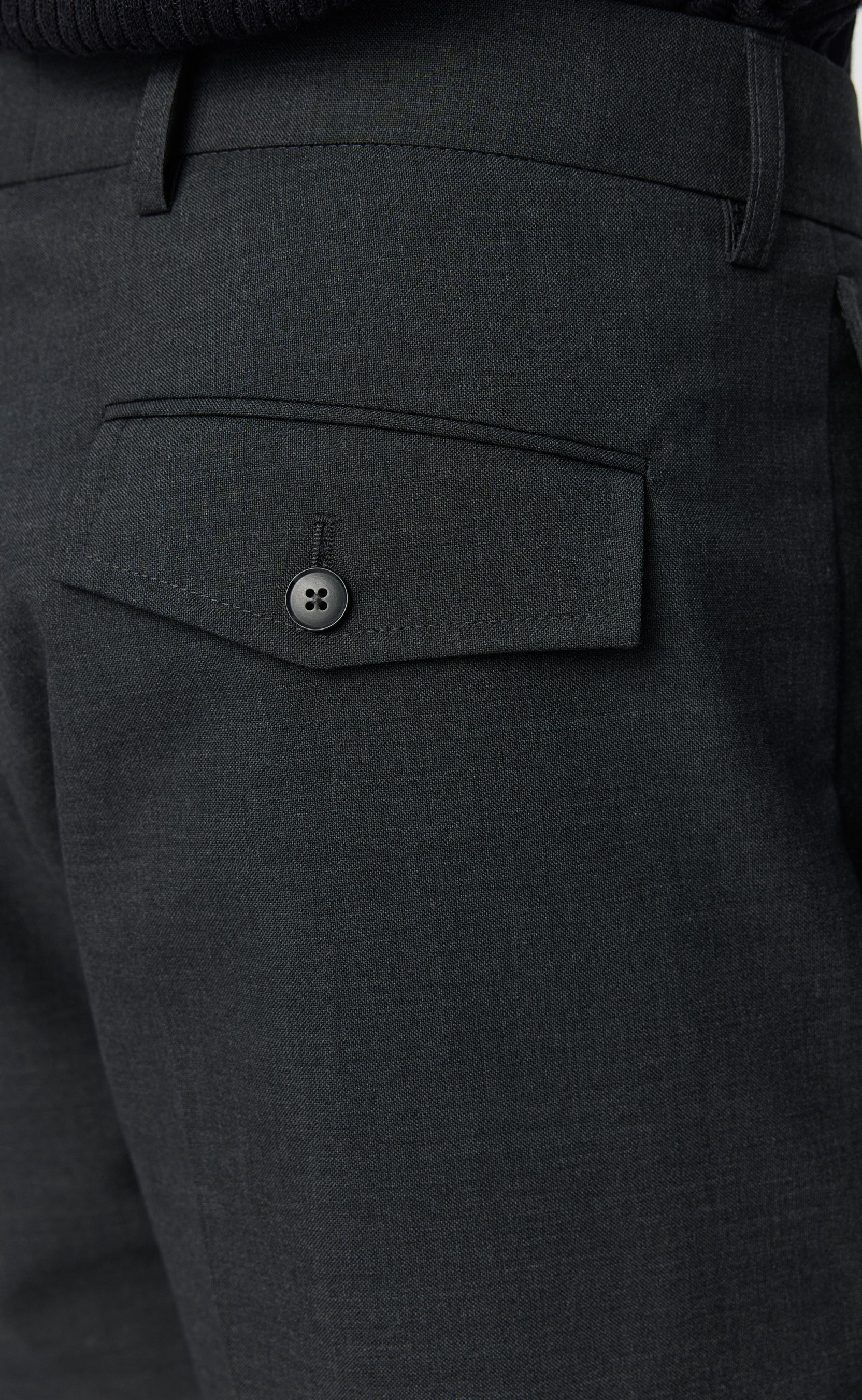 Formal Trousers - Dark Grey Tropical Wool - Image 5