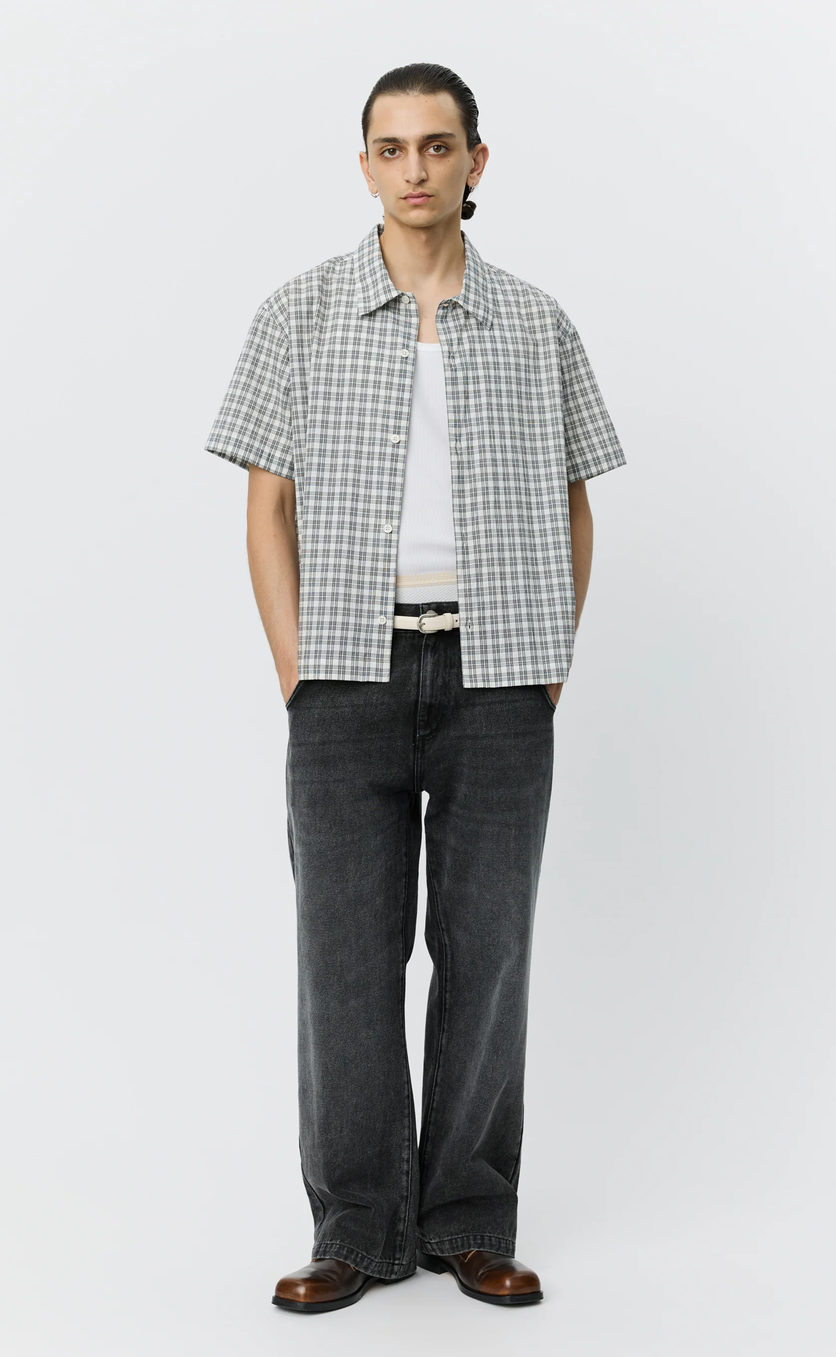Holiday Shirt - Off White Check