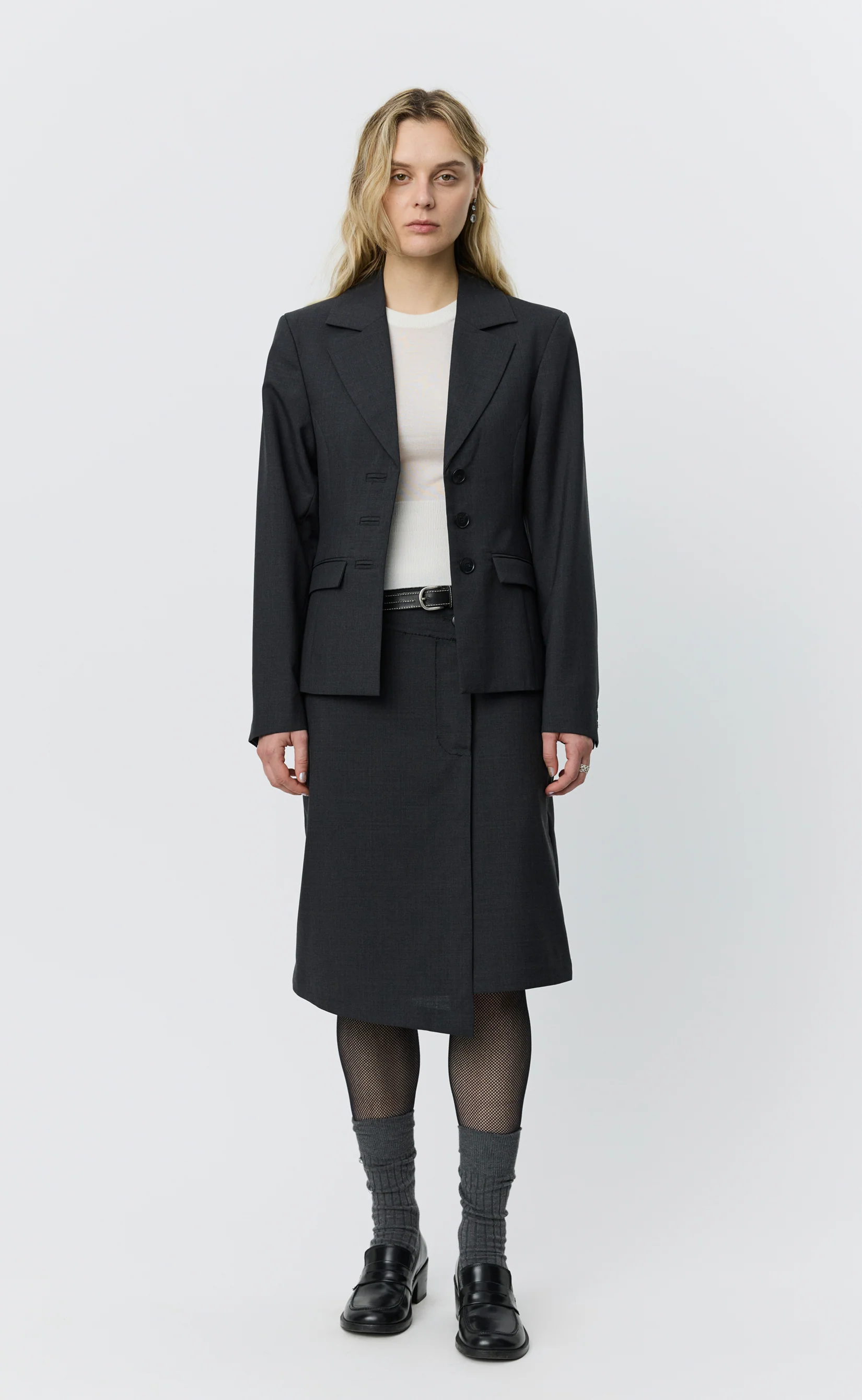 Index Blazer - Dark Grey Tropical Wool