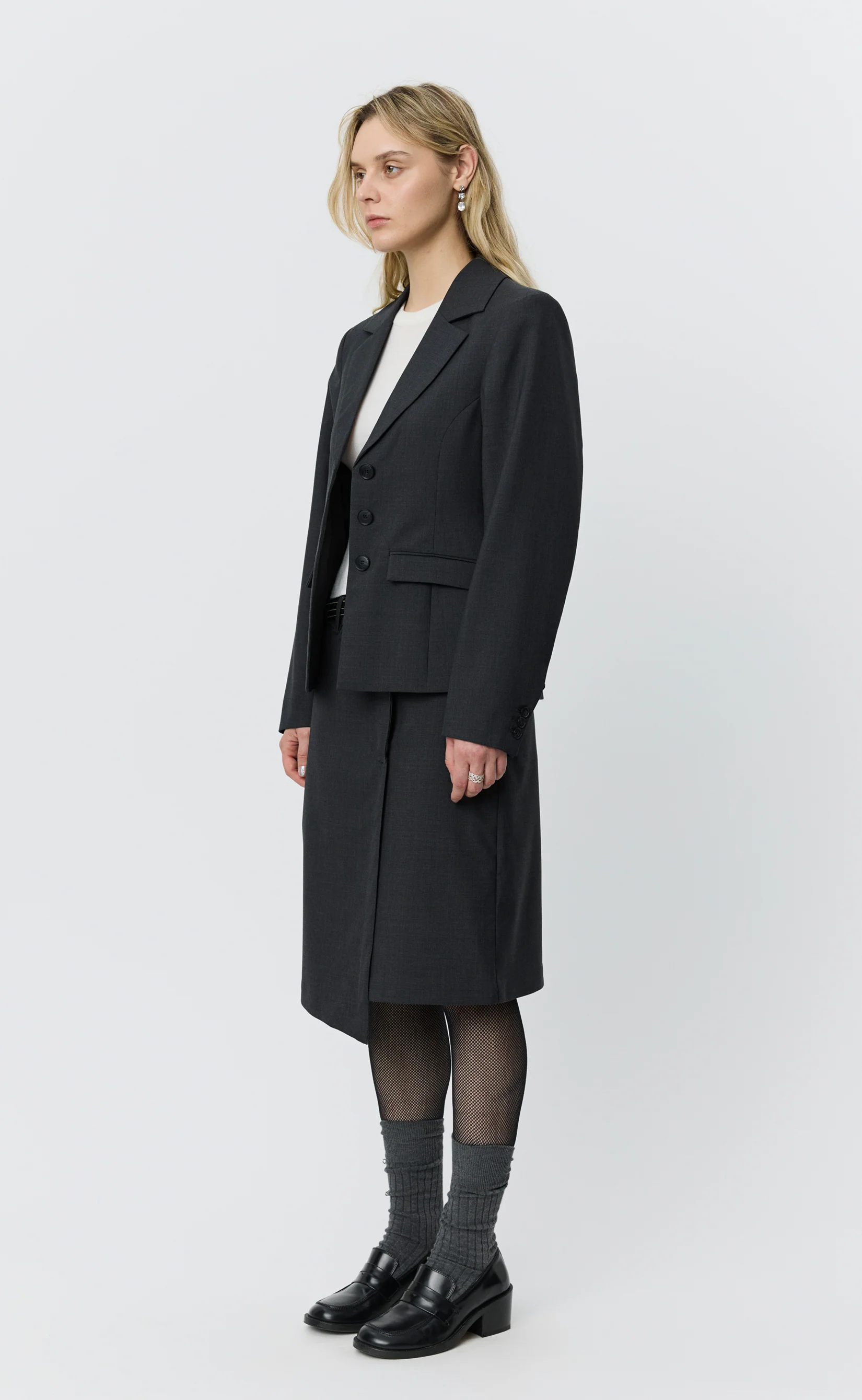 Index Blazer - Dark Grey Tropical Wool - Image 2