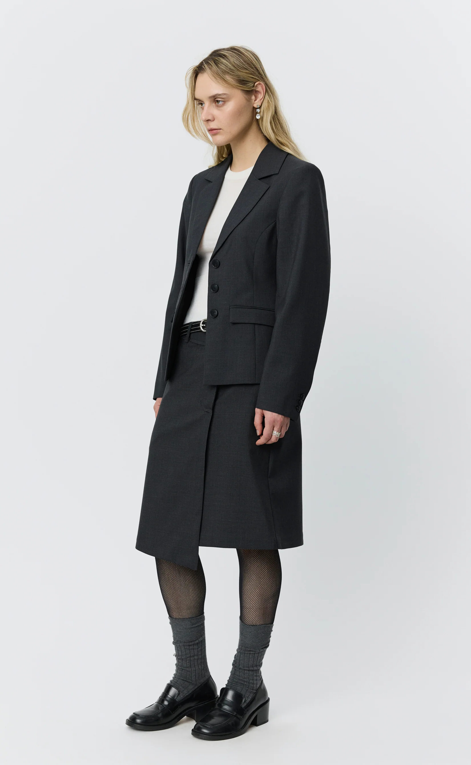 Index Blazer - Dark Grey Tropical Wool - Image 3