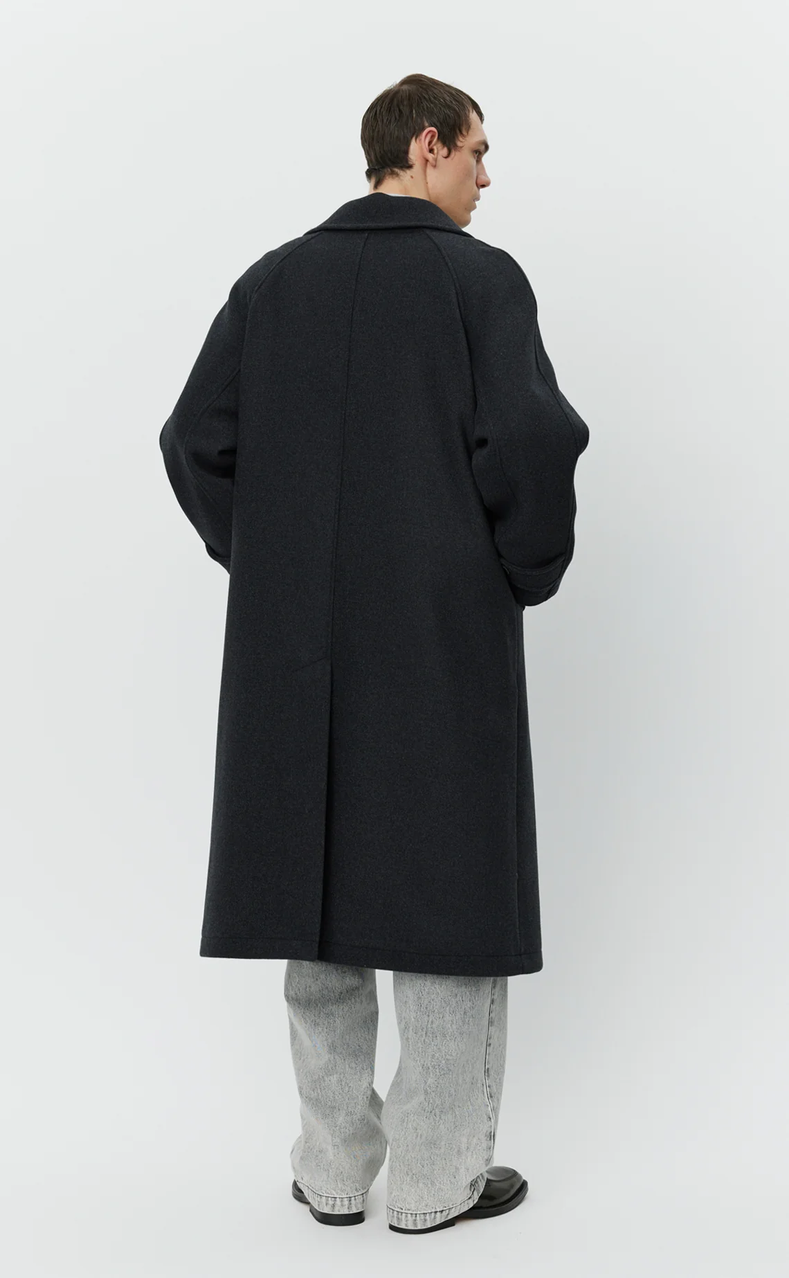 Installation Coat  - Dark Grey Recycled Wool - Image 4