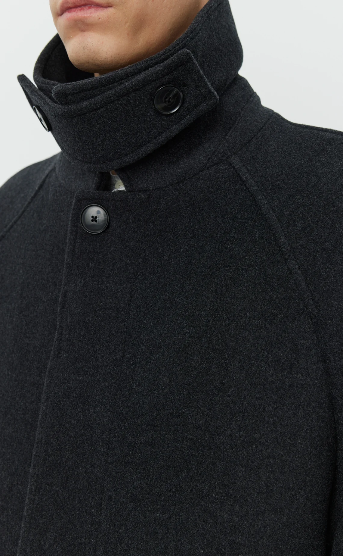 Installation Coat  - Dark Grey Recycled Wool - Image 6