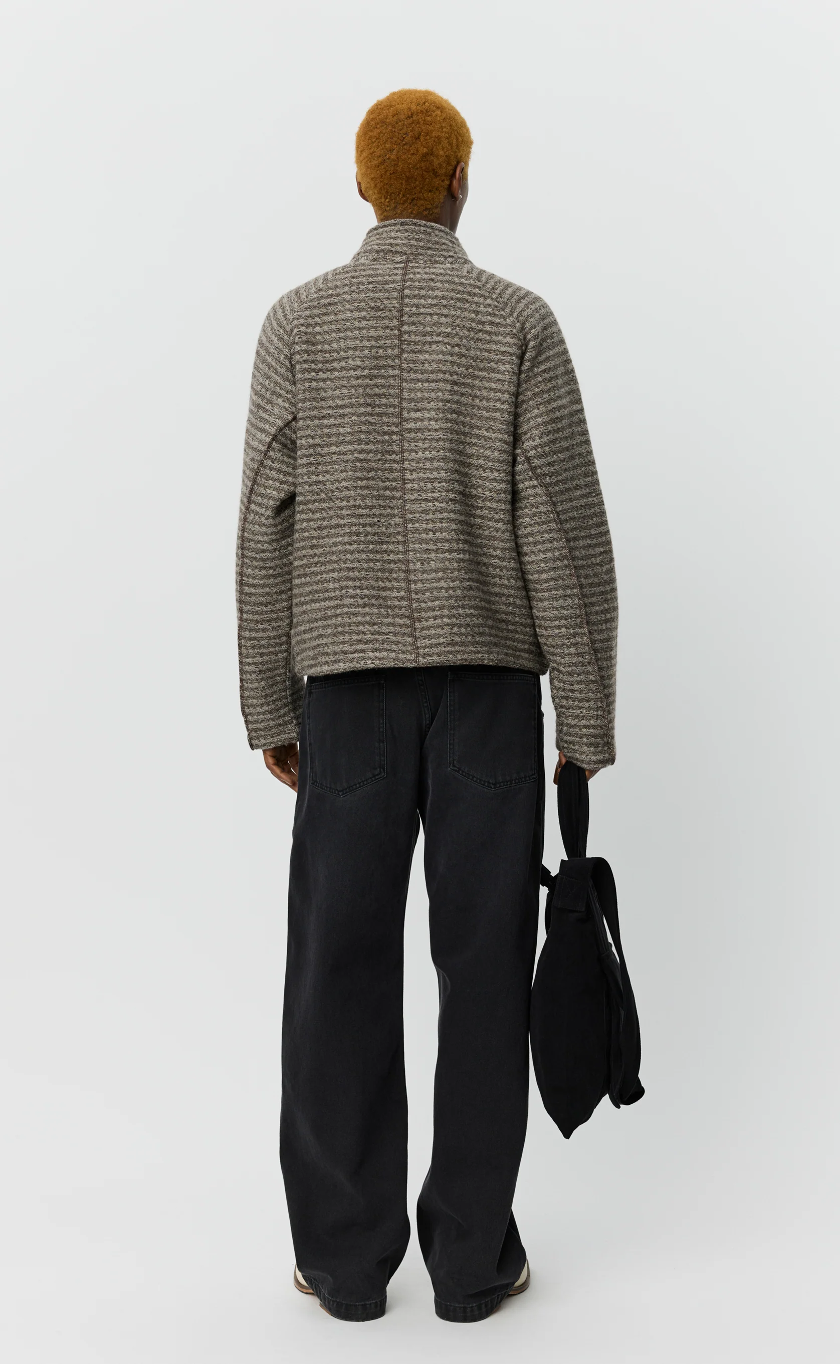 Leisure Zip Up - Shredded Brown Stripe - Image 3