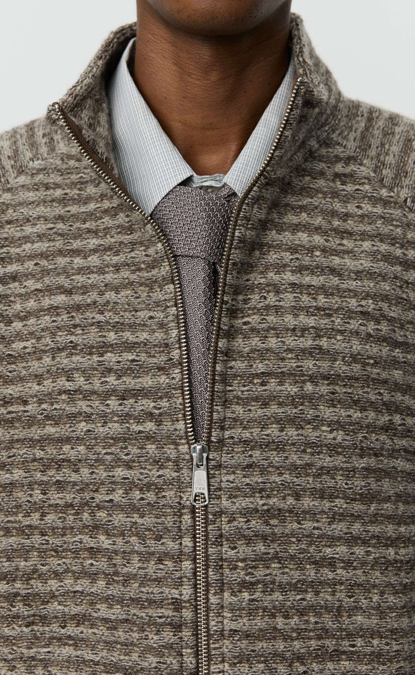 Leisure Zip Up - Shredded Brown Stripe - Image 5