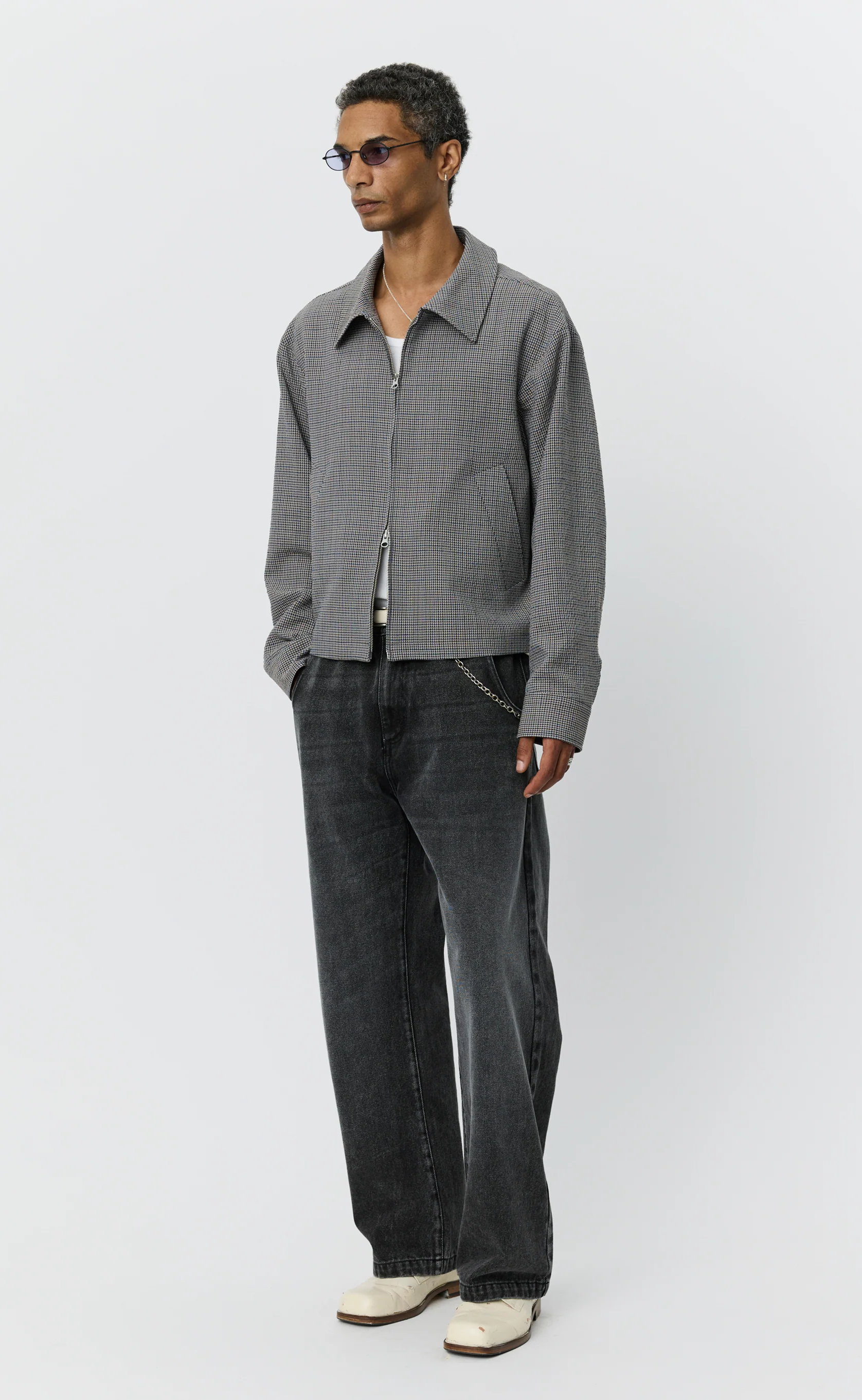 Mail Jacket - Taupe Check - Image 5