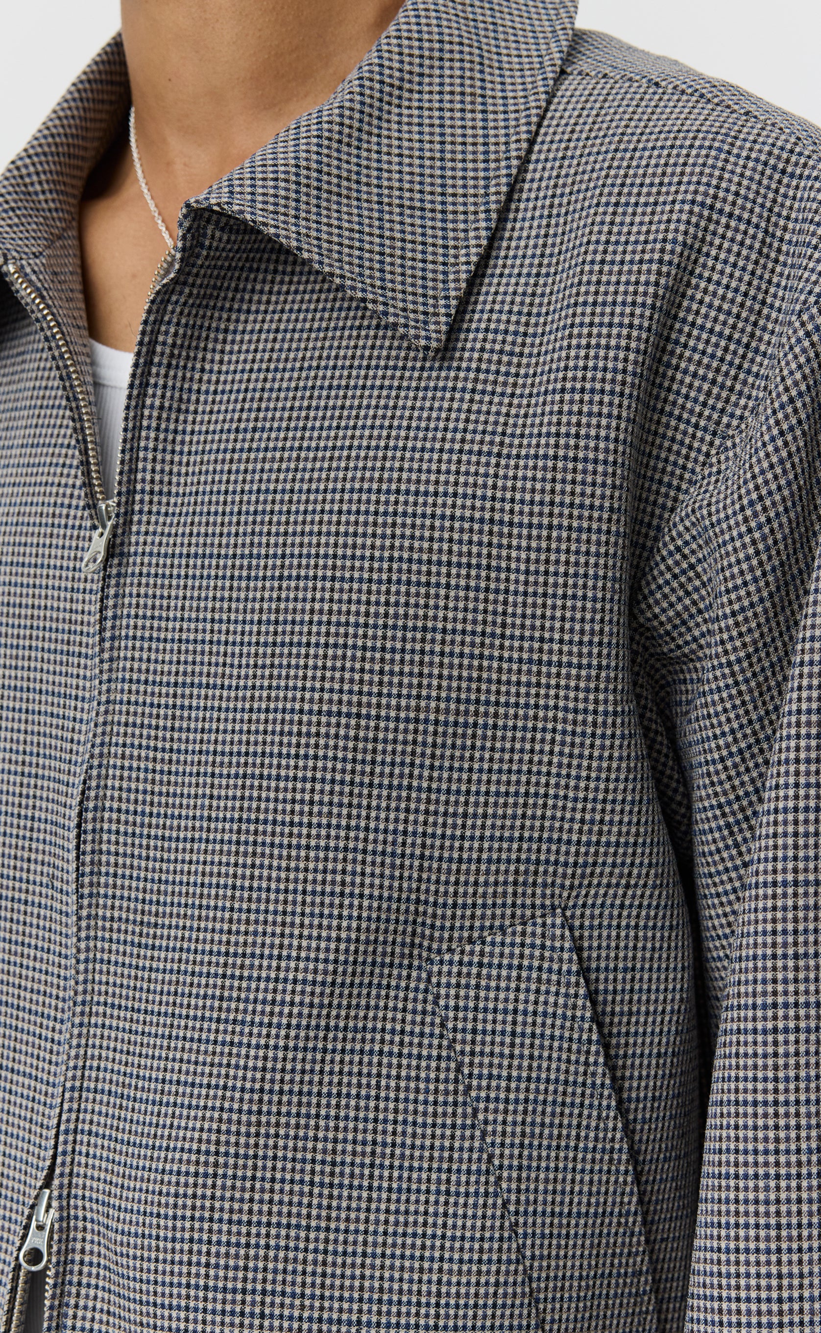 Mail Jacket - Taupe Check - Image 6