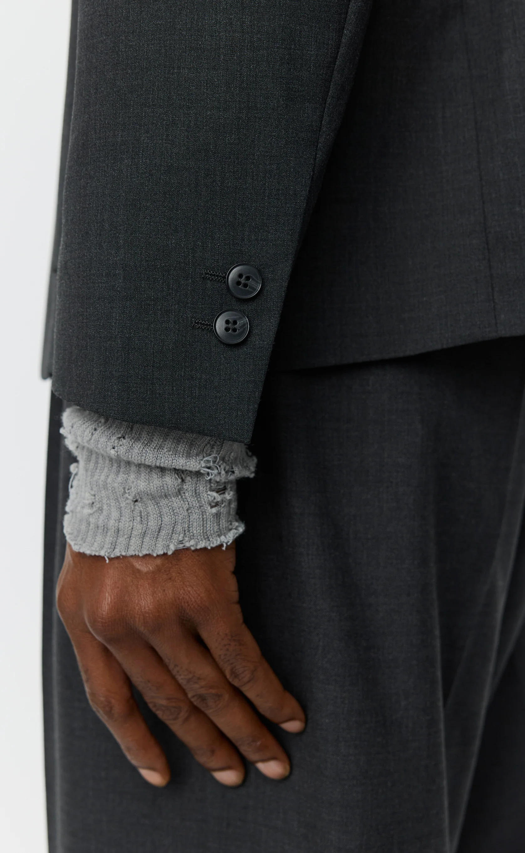 Patch Pocket Blazer - Grey Wool - Image 4