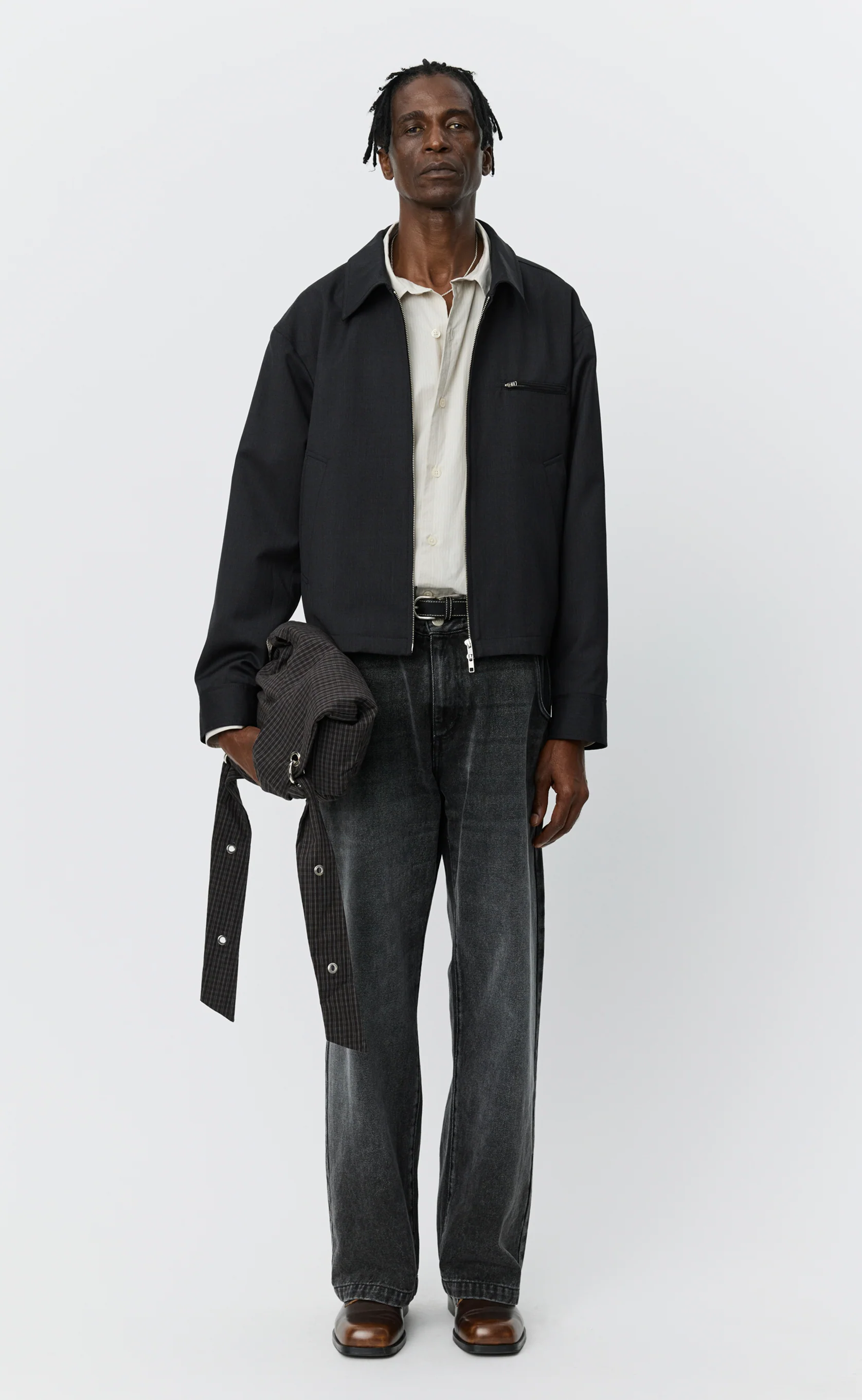Postal Jacket - Anthracite Wool - Image 3