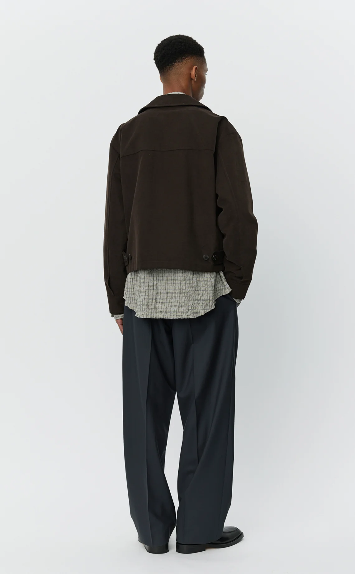 Postal Jacket - Brown Brushed Cotton Twill - Image 4