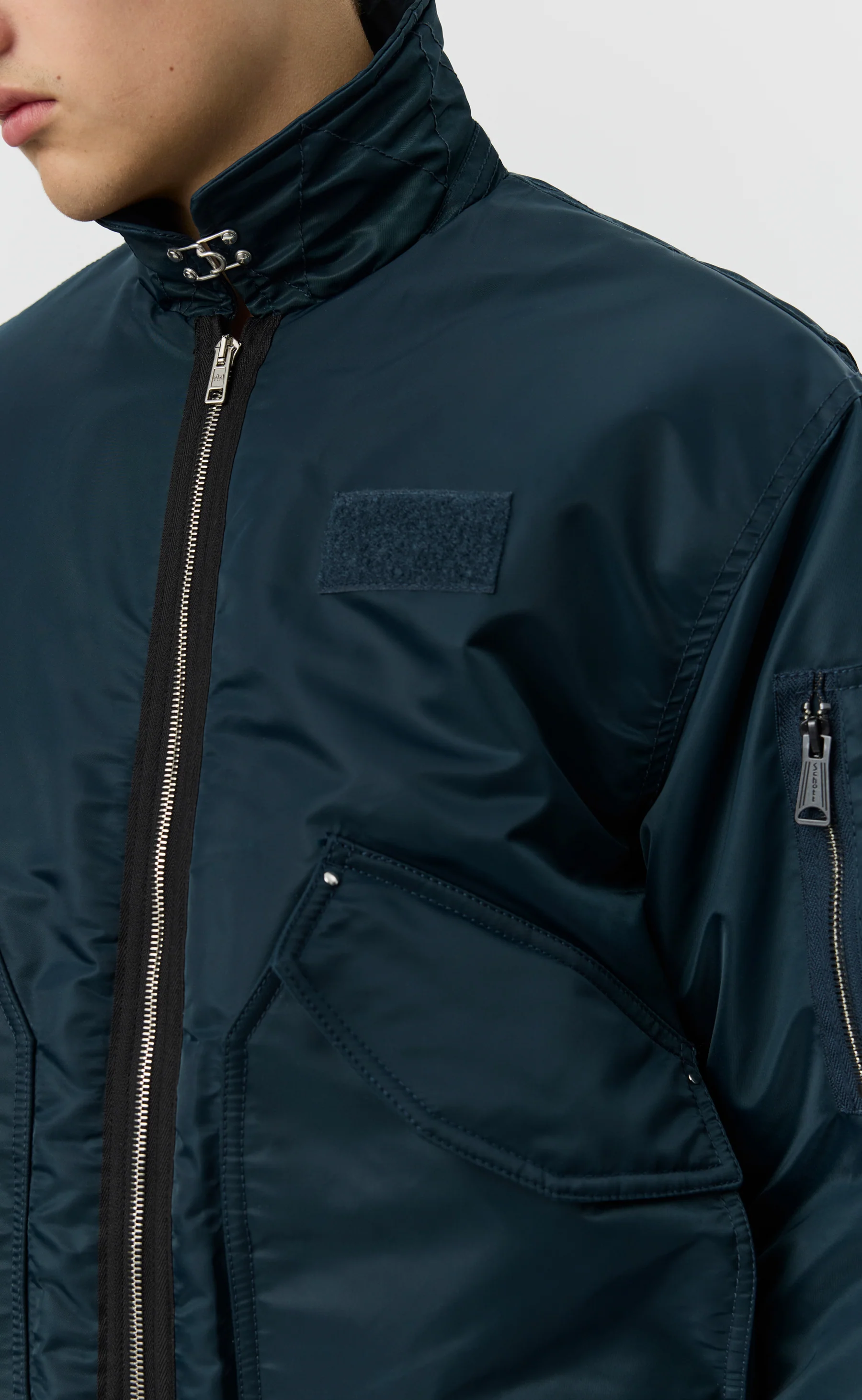 Schott CWU Bomber - Navy Recycled Nylon - Image 6