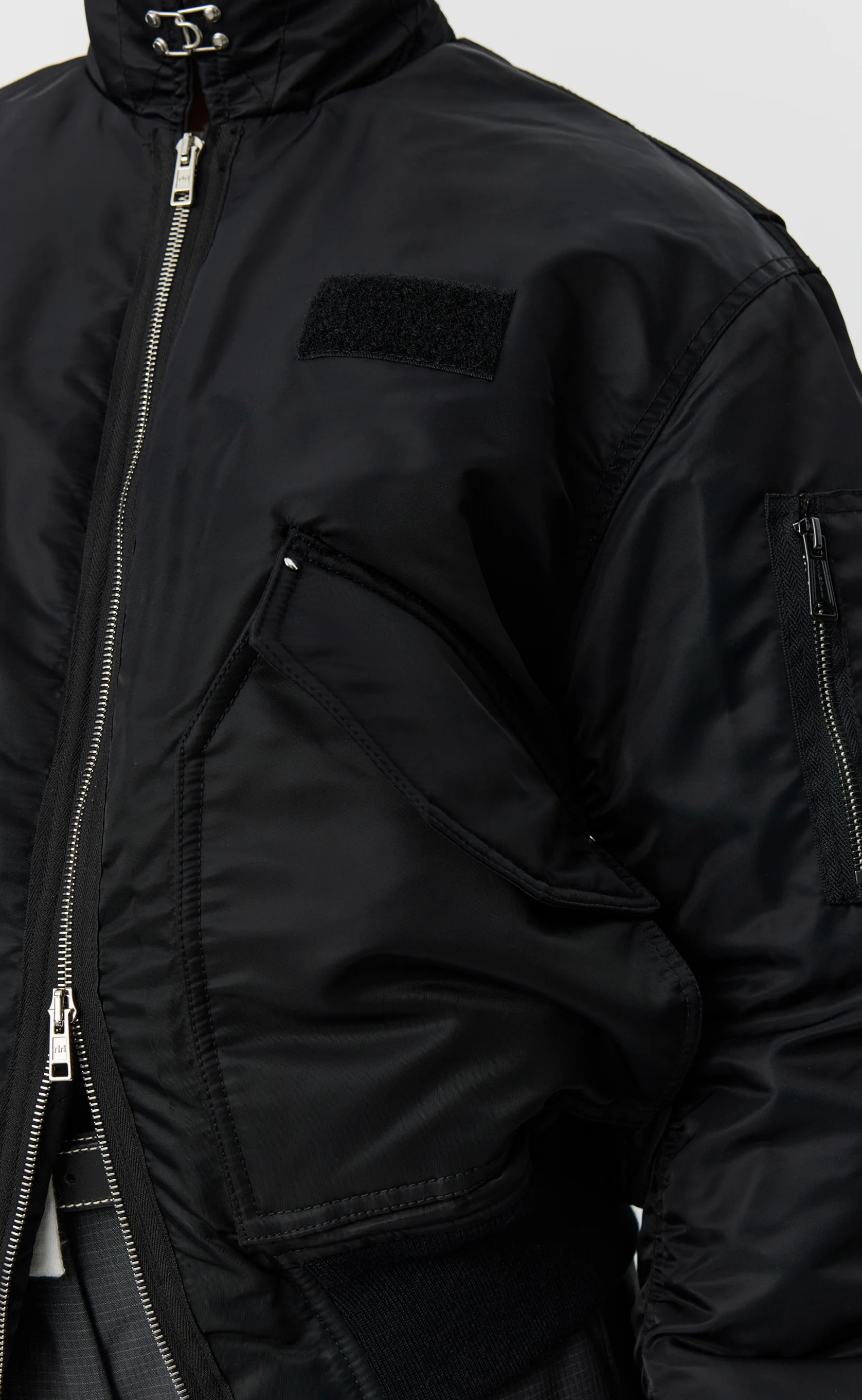 Schott CWU Bomber - Black Recycled Nylon - Image 6