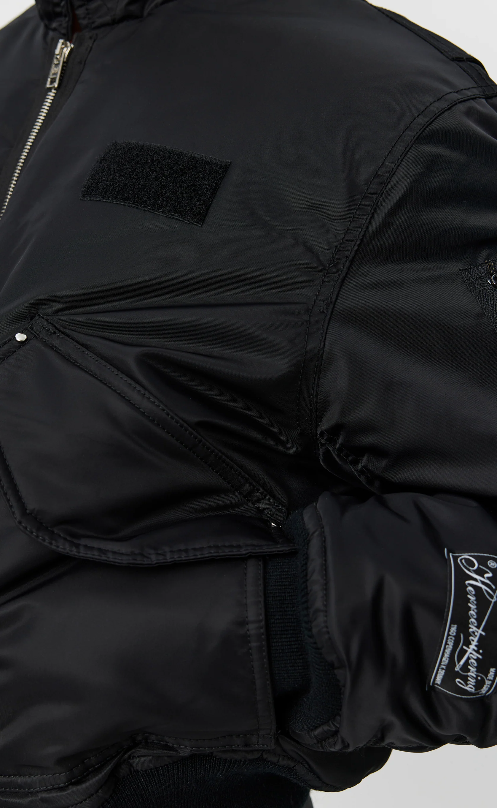 Schott CWU Bomber - Black Recycled Nylon - Image 8