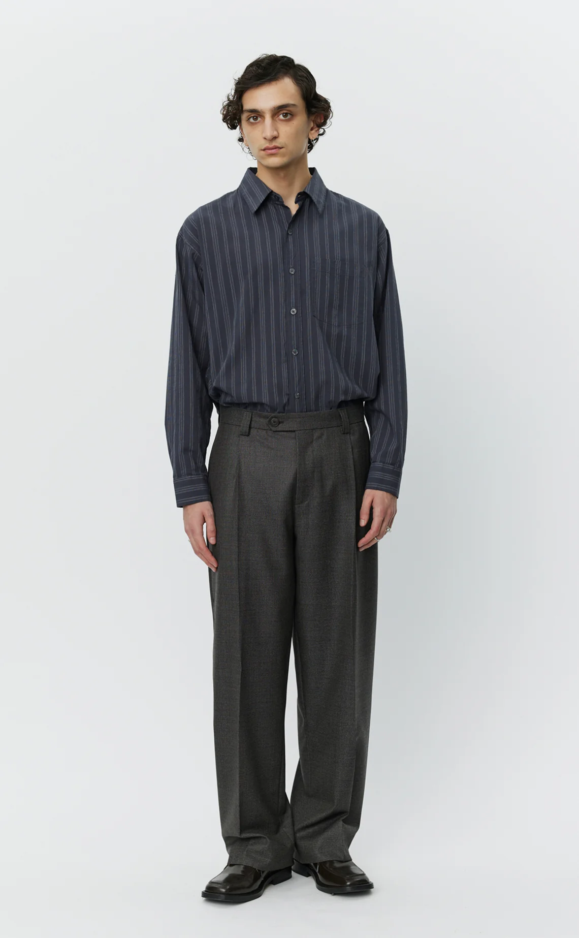 Service Trousers - Warm Grey Twist Wool