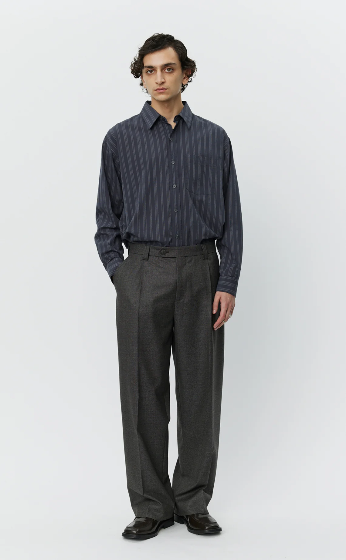 Service Trousers - Warm Grey Twist Wool - Image 2
