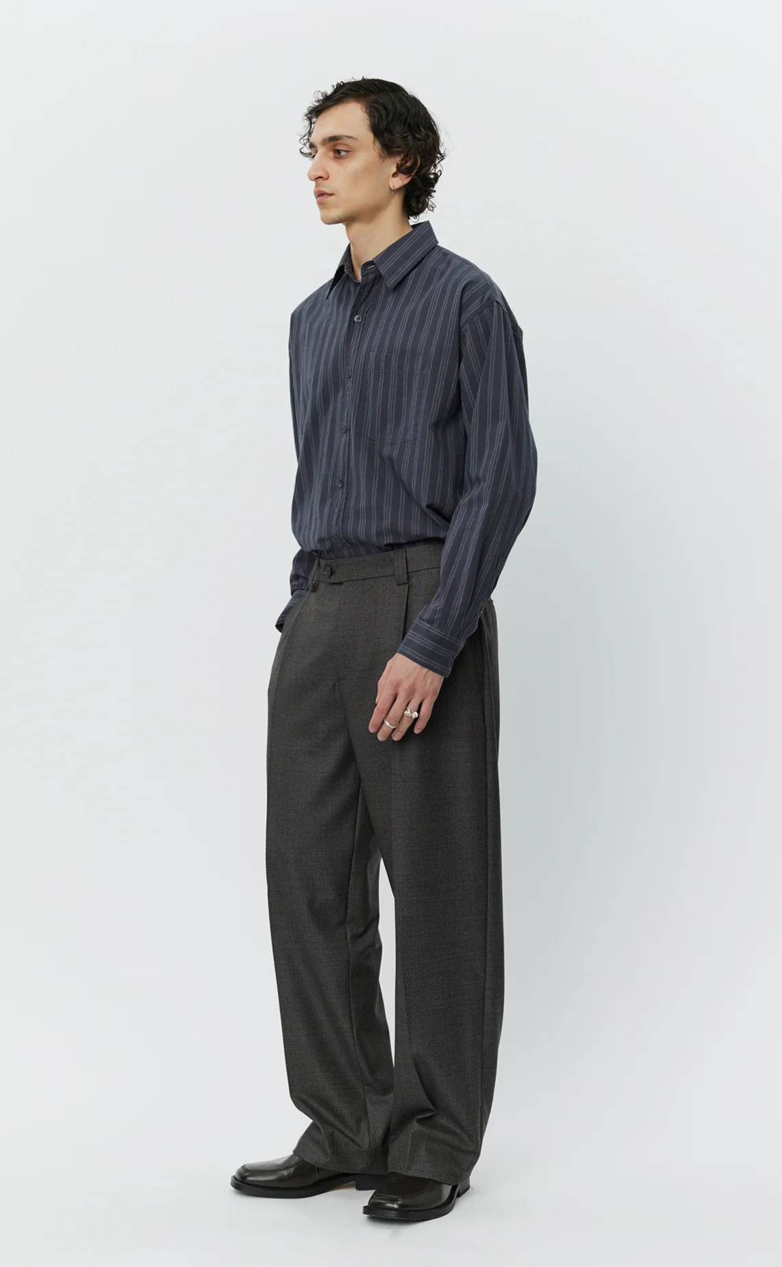 Service Trousers - Warm Grey Twist Wool - Image 3
