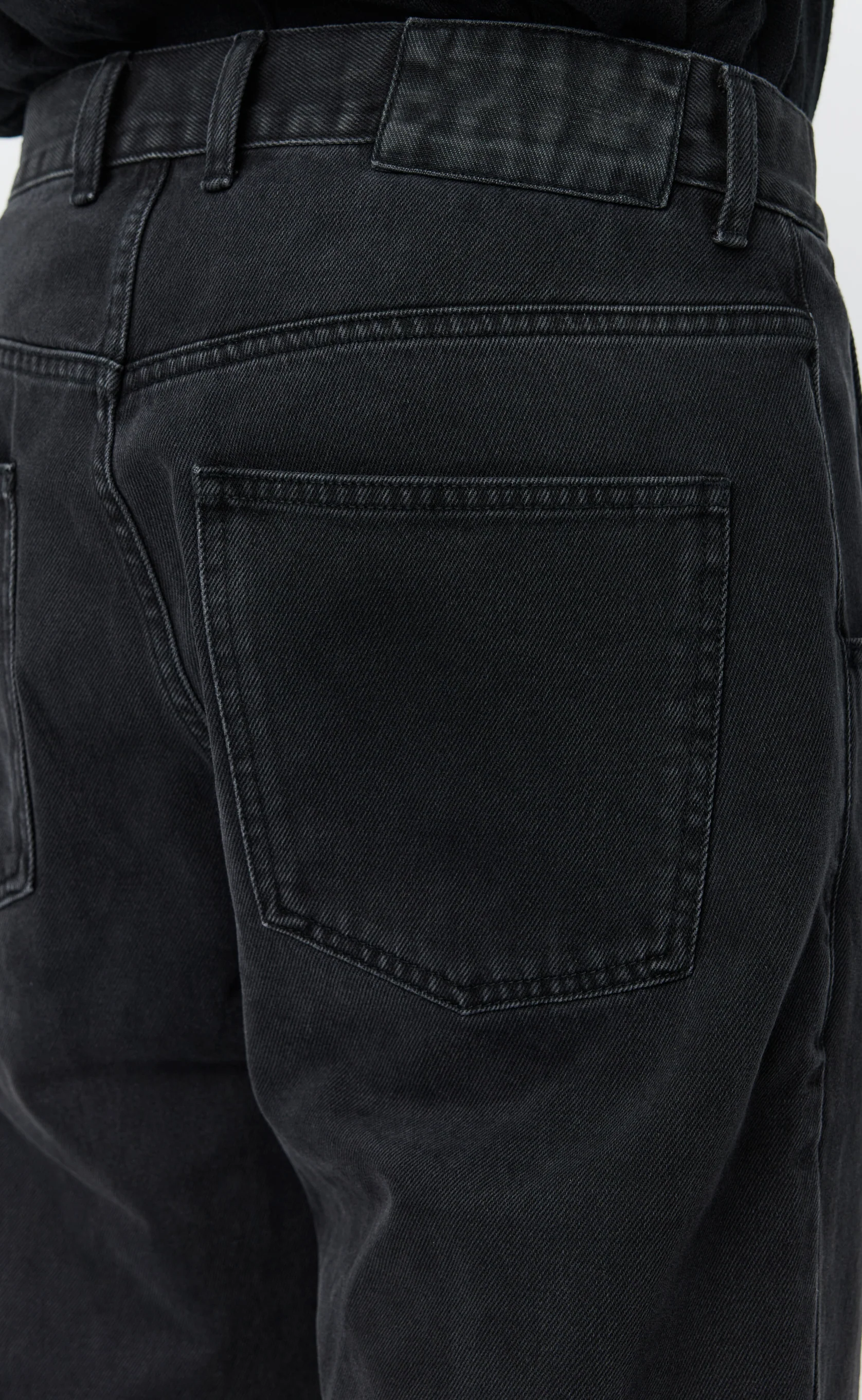Straight Cut Jeans  - Faded Black - Image 5